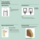 Folha de Porta Madeira de Giro ou Correr Direito|Esquerdo Marrom 210x72cm Lisa Pinhal Portas